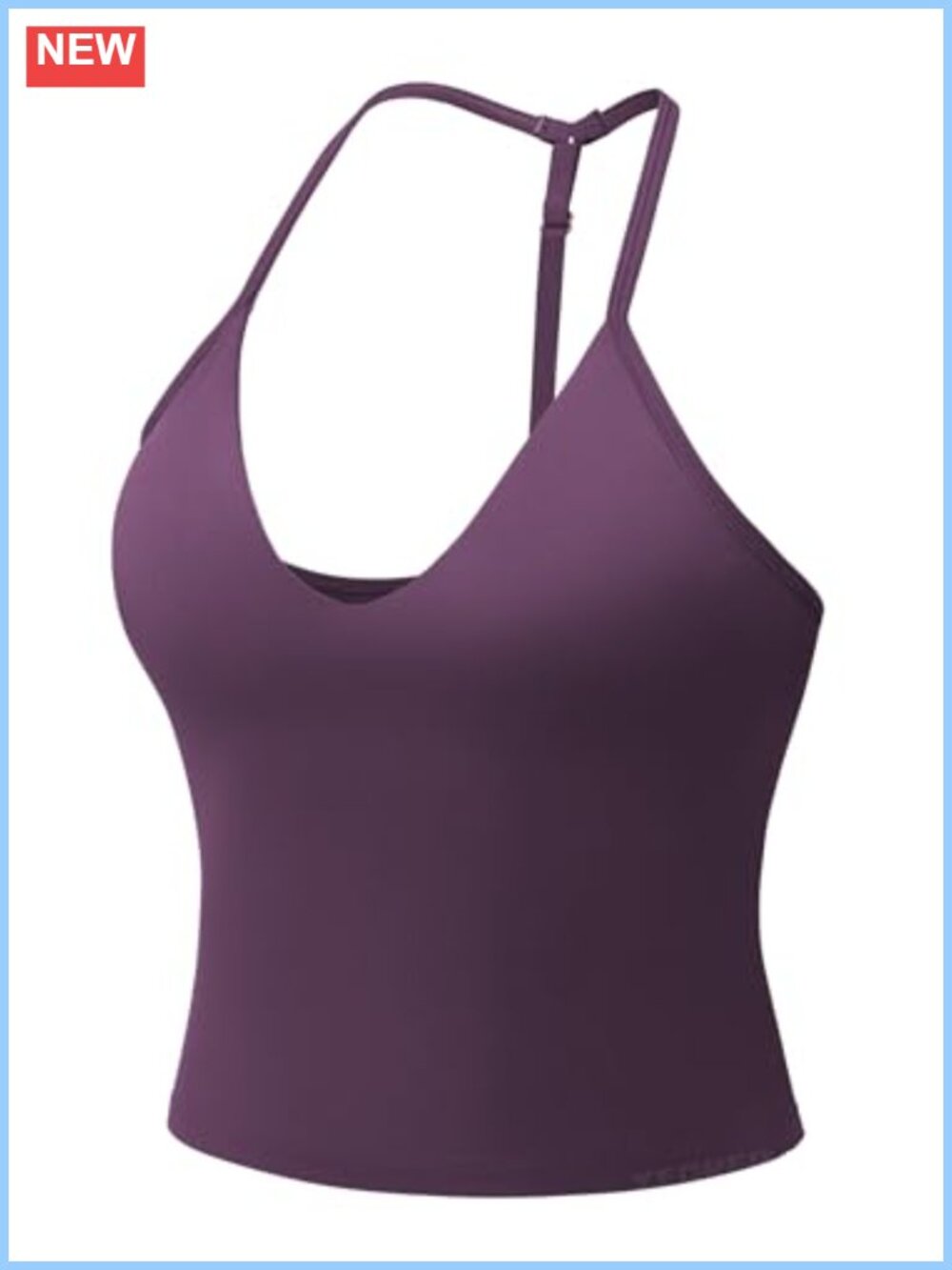 Women's CoreFlex Racerback Halter Tank Top with Built-In Bra, Adjustable Straps